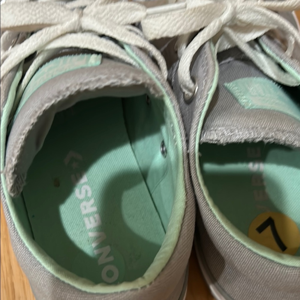 Converse Gray and Mint Sneakers - Picture 3 of 5